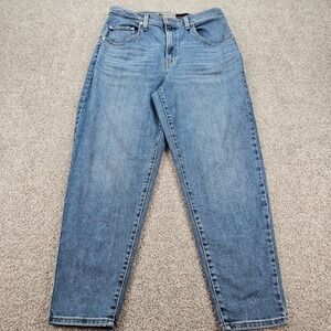 Levi's Silver Tab Mom‎ Jean Medium Wash Straight Leg Casual Denim Pants Size 31